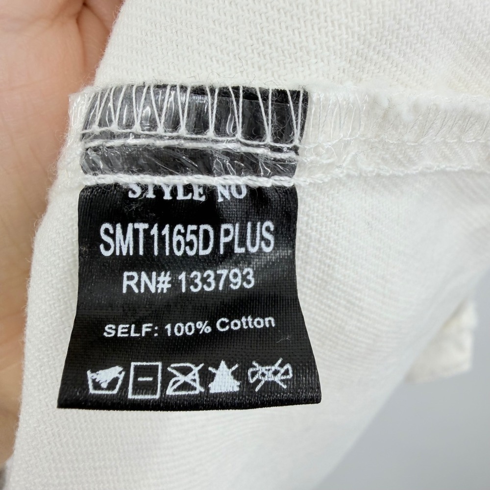 POL Distressed Denim Shacket White Oversized Star Patch XL Jean Jacket - Picture 5 of 9